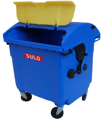 SULO Mini Müllcontainer Tischeimer, Blau/Gelb