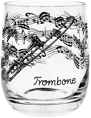 Glas Posaune schönes Geschenk für Posaunisten