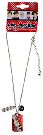 TAG NECKLACE - One Direction Dog Tag Anhänger, Silber, 16 inches, Unisex, Frauen-Schmuck, One Direction Fans, weiblich