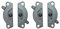 Gedotec Möbelverbinder Metall Tischplatten-Verbinder SET zum Anschrauben TACO K4 | Arbeitsplatten-Verbinder Stahl verzinkt | Spannverschluss zum Schrauben | 2 Set - Tischverbinder zweiteilig für Möbel
