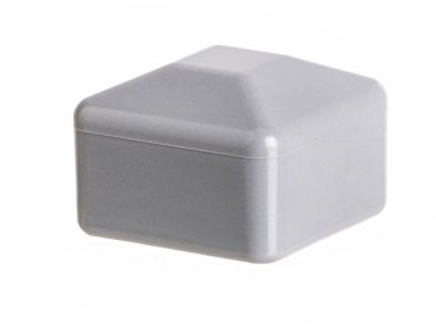 EMFA Zaunpfahlkappe 80x80 mm 10 Stück Grau Pfostenkappe quadratisch Zaunpfostenkappen Zaunabdeckung Kunststoff Deckel Zaunkappen 8x8 cm