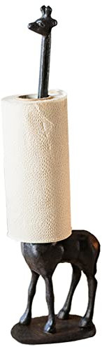 TentHome Antik Toilettenpapierhalter Gusseisen Küchenrollenhalter Stehend WC Papierhalter Ohne Bohren Ersatzrollenhalter Badezimmer Giraffe