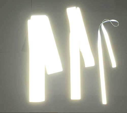 300cm Reflektorband – stark reflektierendes Band/Reflexstoff Meterware – Reflektorstoff SILBER – Reflektor Reflektoren Annähen o. Aufbügeln/Bügeln – Sicher in der Nacht (Zum Annähen, 10mm - 3Meter)