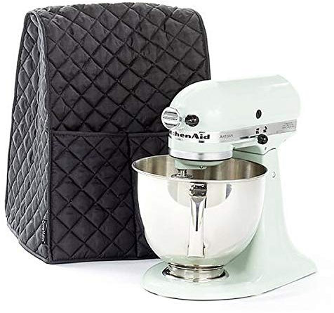 Standmixer Staubdichte Abdeckung mit Organizer-Tasche für KitchenAid Mixer um sauber und sicher zu halten (schwarz)