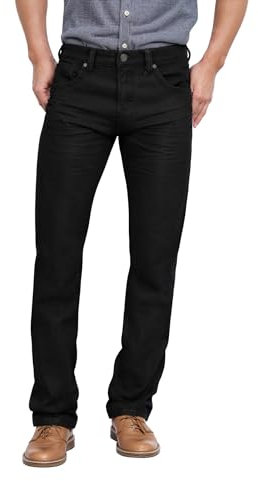 Ethanol Herren-Jeans, superbequem, glatt, Stretch-Strick, Jeans, Fünftaschen, Schwarz, 44W / 34L