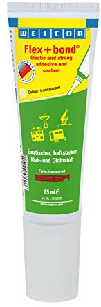 WEICON Flex+Bond - Transparent/Kleber & Dichtmittel / 85 ml/Starke Haftkraft/permanent elastisch