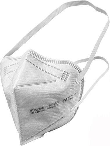Zettl mascherina FFP2 futurus, maschera di protezione respiratoria prodotta in Germania, certificata DEKRA CE secondo EN149, ogni maschera confezionata singolarmente, 10 pezzi