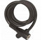 ABUS Spiralkabelschloss 3506K - 6 mm starkes, flexibles Fahrradschloss - ABUS-Sicherheitslevel 1 - 180 cm - Schwarz