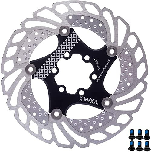 YBEKI Fahrrad Bremsscheibe (140/160/180/203mm) – Edelstahl Floating Rotoren mit 6 Titan-Schrauben | Ultra-Leicht (ab 86g) & CNC-gefräst | Hochwertige Kühlflügel-Design für MTB, Rennrad, BMX