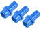 sourcing map Lot de 3 raccords de tuyau en PVC cannelé 16 mm x 20 mm OD robinet droit adaptateur de tuyau raccord rapide, bleu