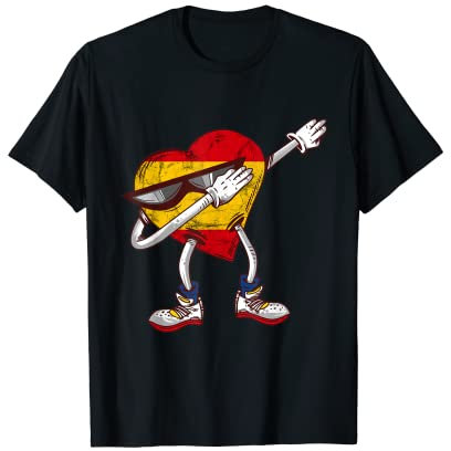 España Corazón Dabbing Bandera Española Orgullo España Camiseta