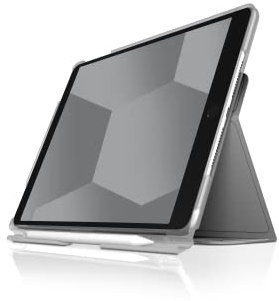 STM Studio for iPad 7th, 8th & 9th - Lightweight Case with Apple Pencil Storage/Holder & Sleep/Wake Cover - Gray
