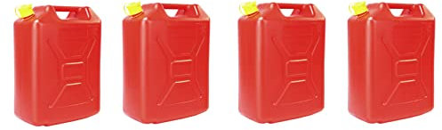 4 x 20L 5 Gallon Plastic Water Storage Jerry Can Tank Container For Camping Hiking Travelling Storage Bag Carrier Gallon Bucket Barrel for Campervan water Storage Tank