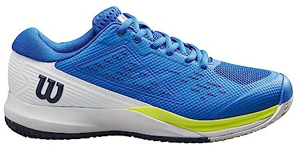 Wilson Rush PRO Ace, Sneaker Uomo, Lapis Blue/White/Safety Yellow, 42 EU