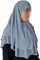 Yaqeen Hijab Kurzer Chiffon-Khimar, 2-lagig, Diamantschliff, Dreieck, Hijab, Muslimischer Schal, Kopftuch, Chadors, Arabien, islamisches Gebetskleid, muslimische Schals, hellblau, Einheitsgröße