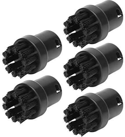 Wifehelper Dampfmaschinenbürste, Dampfbürstenkopf Sc4, Sc1, Sc2, Sc3, Sc4, S, Karcher Zubehör 5 teiliges Ersatz Schwarz Dampfreiniger Dampfmopp Ersatzteile