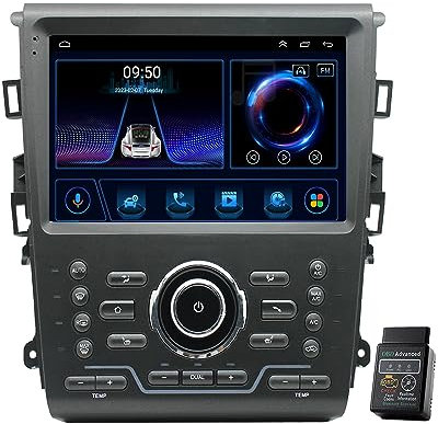 22,9 cm (9 Zoll) 32 GB 8 Core Android 12 CarPlay GPS-Haupteinheit Auto-Stereoanlage für Ford Mondeo MK5 2013–2018 DAB + Radio GPS Navi Bluetooth Auto Multimedia Player Touchscreen FM/AM Radio Audio
