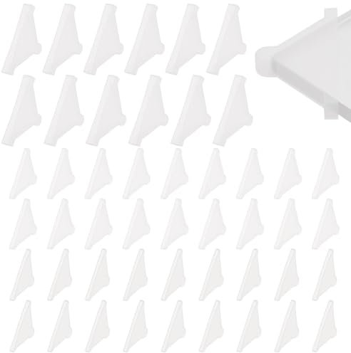 OLYCRAFT 48 Stück 3 Größen Kunststoff Eckenschutz Kantenschutz Kantenschutz Eckkissen Dreieck Kantensicherheitsstoßstangen Für Keramik Glas Metallbleche Steine Stahlschutz - Weiß
