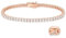 KRKC&CO Tennisarmband Silber 925 für Damen, 3mm Tennis Armband Rosengold beschichtet, Zirkonia Kristall Armband Iced Out, Geburtstag Geschenk für Frauen Mädchen [Größe 20,3cm]
