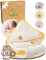BabyTrust® Exklusive 100% Baumwolle-Babydecke - Bio-Musselin 4-lagig gefüttert - Ganzjahresdecke - Baby Geschenk zur Geburt für Junge - Kuscheldecke Neugeborenen Gelb-Tiger