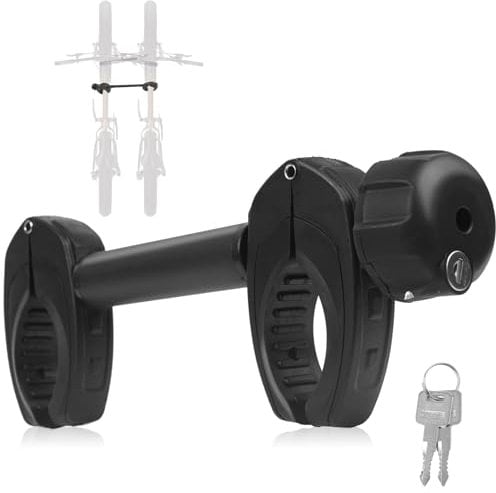 Sorlpv Rahmenhalter für Fahrradträger 32CM Länge, Universal Kurze Fahrradrahmenhalter Abschließbare, Rahmenhalter für Rahmendurchmesser des Fahrrads: Ø 3-6cm