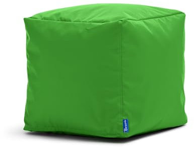 Bruni Sitzwürfel Cubo in Grün – 40x40x40 cm Sitzhocker aus Deutschland, Indoor- & Outdoor-Sitzcube, Fußhocker und Bodenkissen