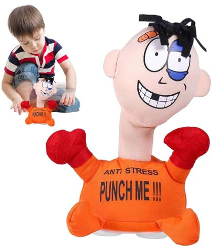 23cm Stoffpuppe Stress - Schlag Mich Schreiende Puppe, Me Stoffpuppe Puppenspielzeug Fidget Toys Anti Stress Spielzeug Zappelpuppen Spielzeug, Schreien, Nachdem Man Geschlagen Wurde, Zum Abbau