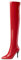 MISSUIT Damen Overknee Stiefel Lack High Heels Spitz Stiletto Stiefel Reißverschluss Absatz Schuhe(Rot,43)