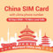 China SIM Card with Chinese Phone Number - 30 Days 20GB High-speed Communication, 75-Minute Local Calls, Easy Activate & 24/7 Customer Support,4G Prepaid SIM for Unlocked Phones
