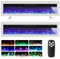 WarmieHomy 3 in 1 Electric Fire 152cm Freestanding/Recessed/Wall Mounted Electric Fireplace, Medial Wall Fireplace 60 inch with Remote Control, 9 Flame Colors & 2 Heating Mode 900W&1800W Adjustable