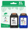 COLORETTO für HP 56 57 Wiederaufbereiteter Ersatz für Druckertintenpatrone für OfficeJet 4212 450ci 5150 5550 Photosmart 7760 7960 PSC 1210 1315(1 Schwarz,1 Farbe)