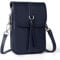 befen Petit sac à bandoulière en cuir véritable pour femme, sac à bandoulière multi-poches pour téléphone portable avec emplacements pour cartes de blocage RFID, bleu marine