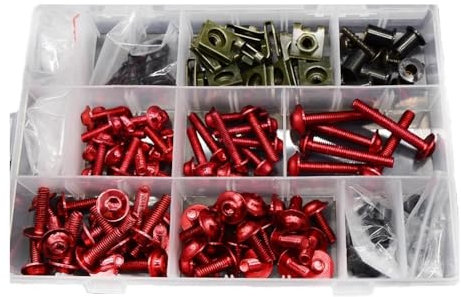 Fuicotto Karosserieschrauben Motorrad Voll Verkleidung Bolzen Kits Karosserie Schrauben Für Y&amaha Für YZF-R1 Für YZFR1 Für YZF R1 2004 2005 2006 2007 2008 2009(Red)
