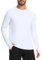 AMZSPORT Herren UV Shirt Rashguard UPF 50 Langarmshirt Sonnenschutz Atmungsaktiv Schnelltrocknend Schutz Shirt für Angeln, Surfen, Wandern, Radfahren Weiß M