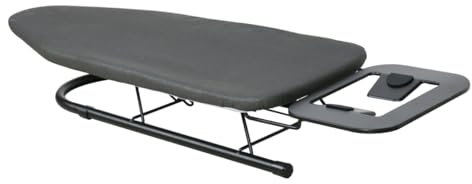 Efforias Table top Ironing Board, Small-Foldable Design, Non-Slip Folding Legs, 100% Cotton Cover with Foam Layer, Steam Iron Rest, Lightweight, Space Limited Places, 76 x 30cm