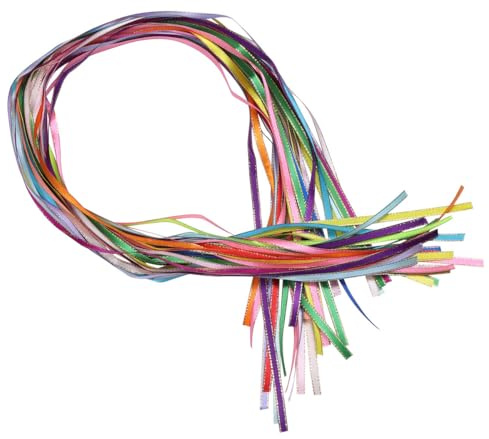Hohopeti 30 Stück Teiliges Buntes Satin band zum Flechten und Basteln Vielseitige Haar accessoires und Dekorative Bänder für DIY Flechtfrisuren Festival Geschenkdekoration