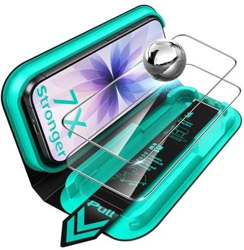 ESR 2 Pack for iPhone 17/iPhone 16 Pro Screen Protector, Armorite | 7X Impact Absorption, 9H+ Tempered Glass, Easy One-Pull Installation, Full-Coverage Protection, UltraFit Tray, Bubble-Free