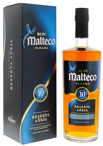 Malteco Rum 10 Jahre alt (1 x 0.7 l) | Bernsteinfarbener Rum aus Panama