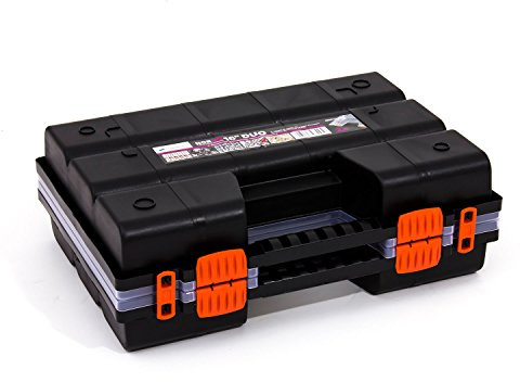 Prosperplast NOR DUO NOR16DUO 2 seitig Sortimentskasten schwarz Doppelseitig 29 x 39 mm Kleinteile Magazin Organizer