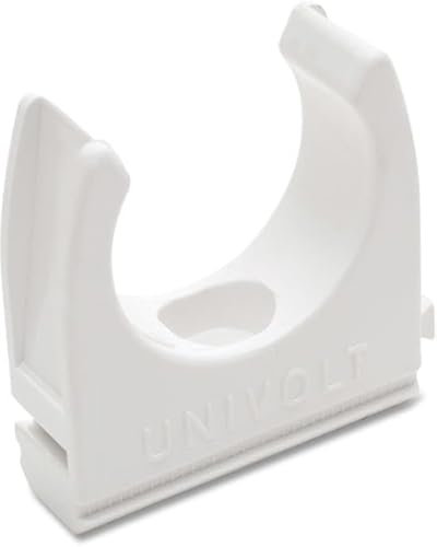10 X 20mm White Pvc U Clip Conduit Push In Saddle