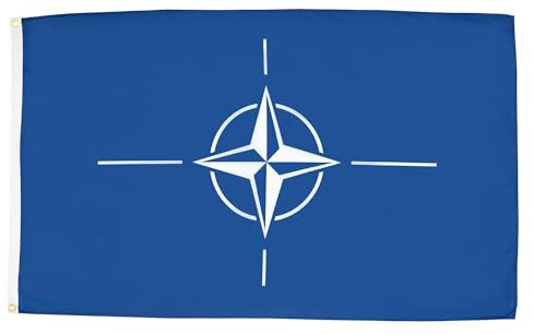 AZ FLAG Bandera de la OTAN 150x90cm - Bandera DE LA OTAN 90 x 150 cm