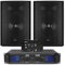 Vonyx SL15 Passive PA System Kit - 2x 15-Inch 800W Speakers, SPL1000 Amplifier, 4-Channel DJ Mixer & Audio Cable Set for DJ, Karaoke, Disco & Home Events