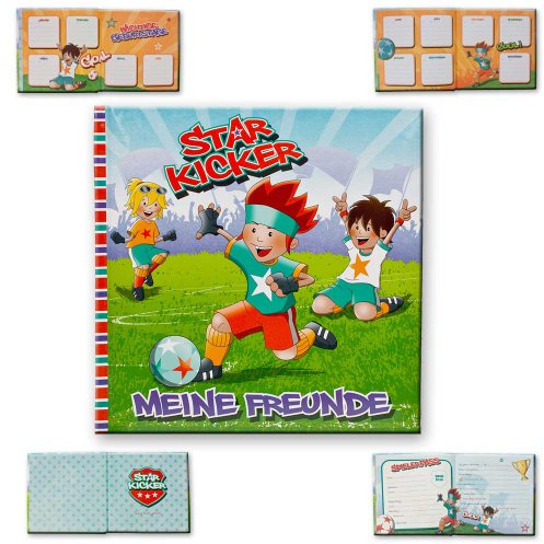 Fußball Freundebuch Star Kicker / Größe: ca. 16 x 16cm