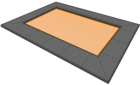 Sport-Thieme Bodentrampolin Adventure-Tramp Playground | DIN EN 1176 | Feuerverzinkter Rahmen | Robustes Sprungtuch | Für unbeaufsichtigte Spielplätze | Bis 100 cm Fallhöhe