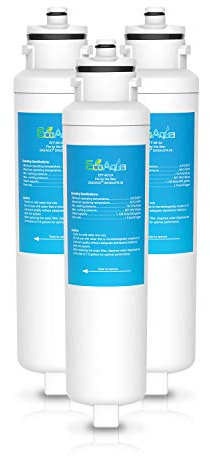 EcoAqua EFF-6012A Kühlschrank Wasserfilter Kompatibel mit Daewoo Aqua Crystal DW2042FR-09, DW2042F-09, DW2042FB, FRNY225D2V, 3019986700, Titan 4, John Lewis JLAFFS2011, Smeg SR610X, WHE7670SA (3)
