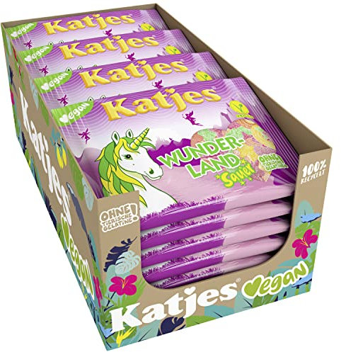 Katjes Wunderland Saure Fruchtgummi Süßigkeiten, in magischen Formen und Farben, 200 g (20er Pack)