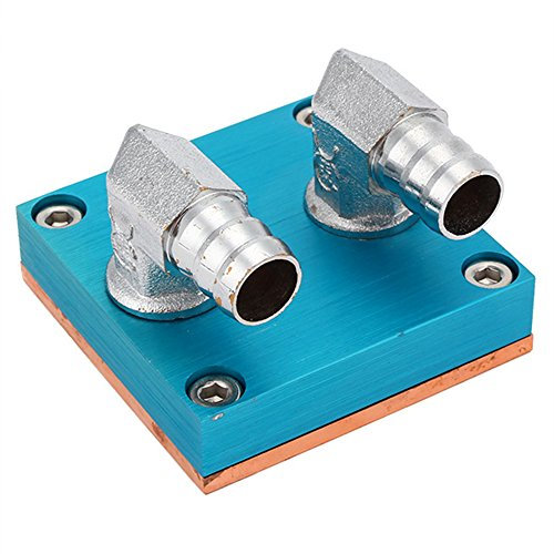 RDEXP Waterblock Blue CPU con Gomito Base in Rame Puro Waterblock Water Cooling per CPU Cooler