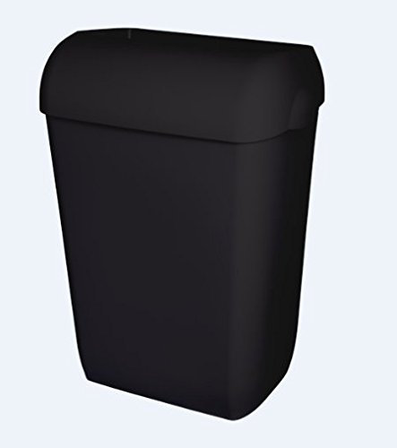 Blanc HYGIENIC Abfallbehälter Premium BIN – Mülleimer mit abnehmbarem Deckel, Abfalleimer 45 Liter, aus ABS für Küche und Büro, Schwarz