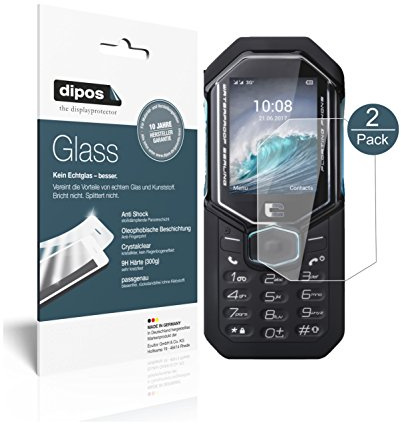 dipos 2x Displayschutzfolie 9H klar für Crosscall Shark-X3