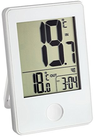 TFA Dostmann digitales Funk-Thermometer Pop 30.3051.02, weiß mit Batterien